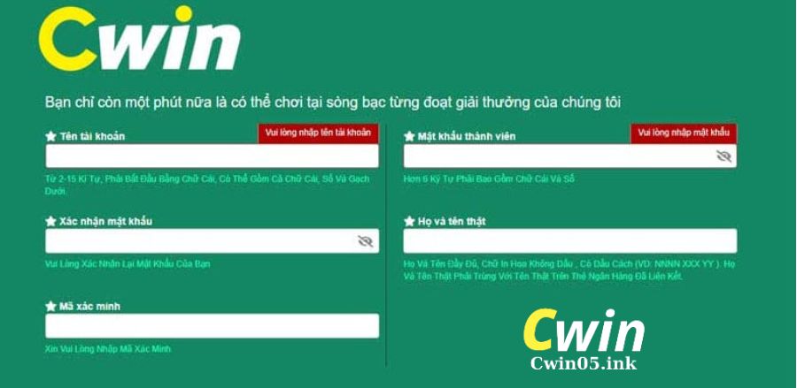 đăng ký tài khoản cwin05